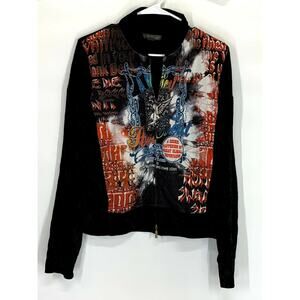 Metric Full Zip Velour Graphic Sweatshirt Youth Size XL